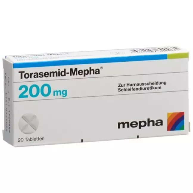 Торасемід-Мефа таблетки 200 мг 20 шт Торасемід-Мефа таблетки 200 мг 20 шт