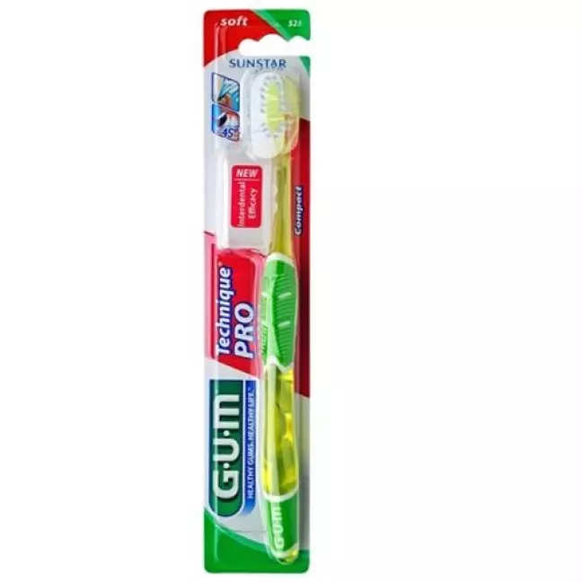 Зубна щітка GUM SUNSTAR TECHNIQUE PRO компактна м&#39;яка