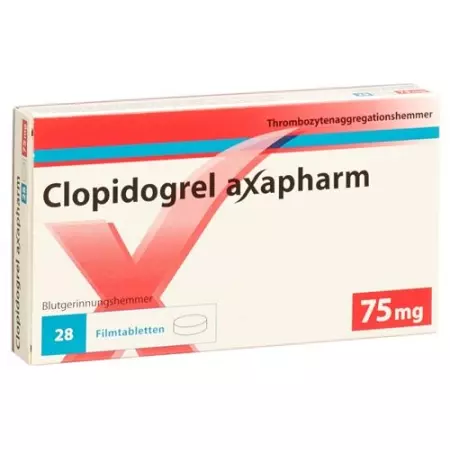 Clopidogrel Axapharm Filmtable 75 мг 28 шт Clopidogrel Axapharm Filmtable 75 мг 28 шт