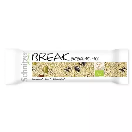 Батончик Schnitzer Bio Break Sesame Mix 24 x 40 г Батончик Schnitzer Bio Break Sesame Mix 24 x 40 г