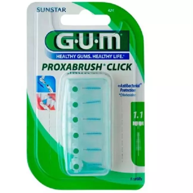 GUM SUNSTAR Proxabrush Click 1.1мм 6 шт