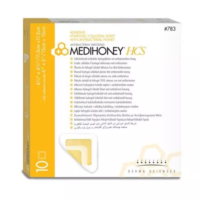 MEDIHONEY Антибактеріальний клей HCS перев'язувальний 782 11x11см 10 шт.