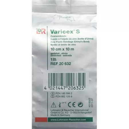 Бинт цинковий клей Varicex S 10см х 10м 10 шт