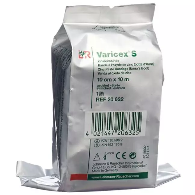 Бинт цинковий клей Varicex S 10см х 10м 10 шт