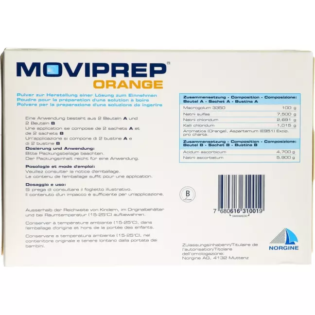 Moviprep Orange одне застосування A+B Dppl Btl 2 шт
