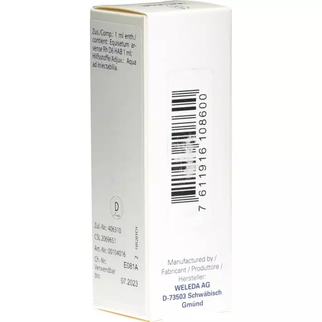WELEDA Equisetum arvense Rh D 6 Dilaq 20 мл WELEDA Equisetum arvense Rh D 6 Dilaq 20 мл