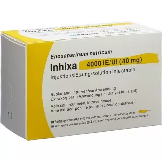 Inhixa Inj Lös 40 мг/0,4 мл 10 Fertspr 0,4 мл