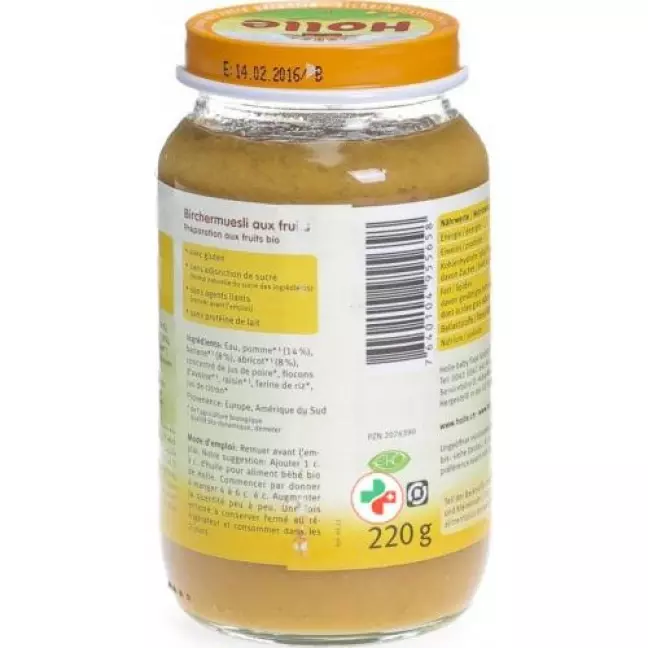 Holle Birchermusli nach dem 8. Monat Bio Glas 220г