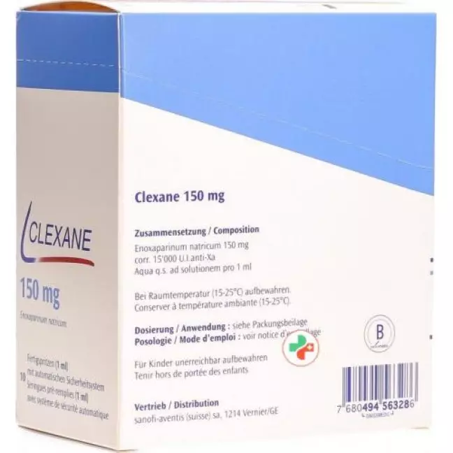 Clexane Inj Lös 150 мг/мл 10 Ферцпр 1 мл Clexane Inj Lös 150 мг/мл 10 Ферцпр 1 мл