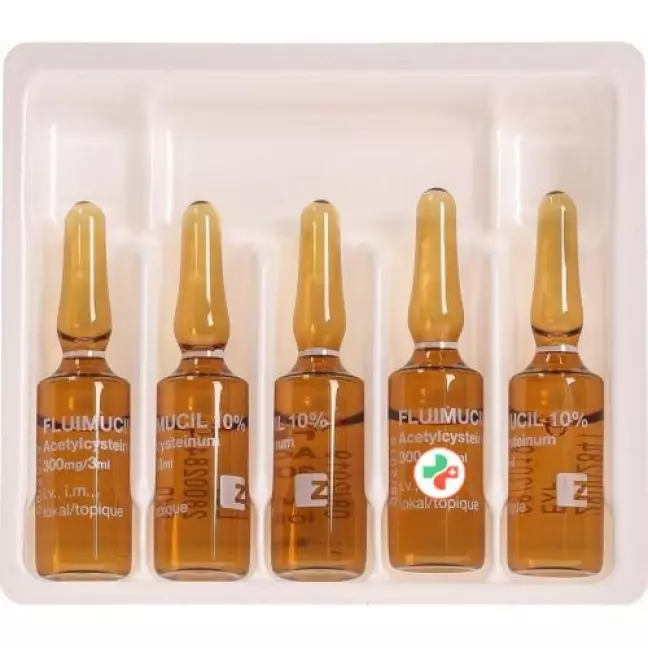 Fluimucil 10% Inj Lös 300 mg/3ml 5 Amp 3 ml Fluimucil 10% Inj Lös 300 mg/3ml 5 Amp 3 ml