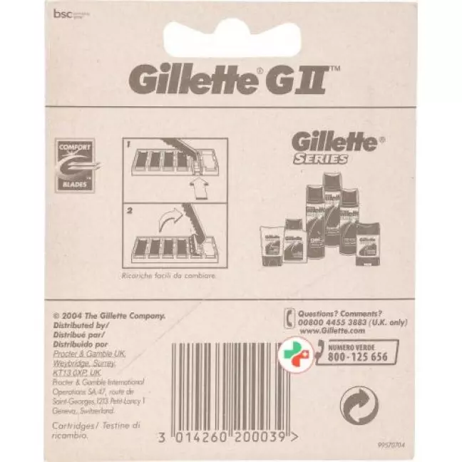 Gillette GII Ersatzklingen 10 штук Gillette GII Ersatzklingen 10 штук