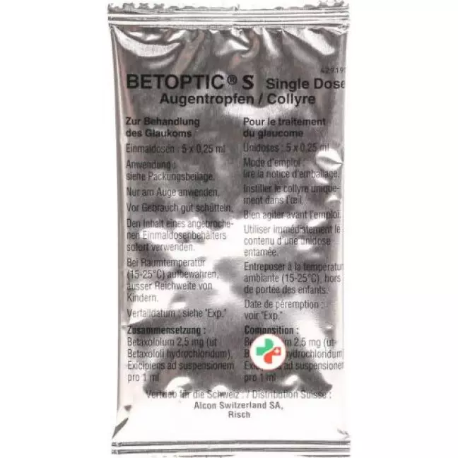 Betoptic S Single Dose Gtt Opht 60 Unidos 0,25 мл Betoptic S Single Dose Gtt Opht 60 Unidos 0,25 мл