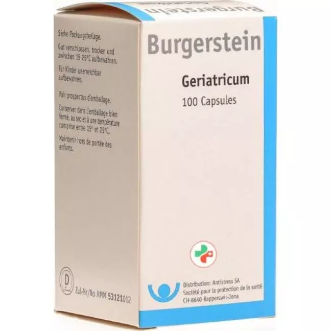 Геріатричні капсули Burgerstein 100 шт Геріатричні капсули Burgerstein 100 шт