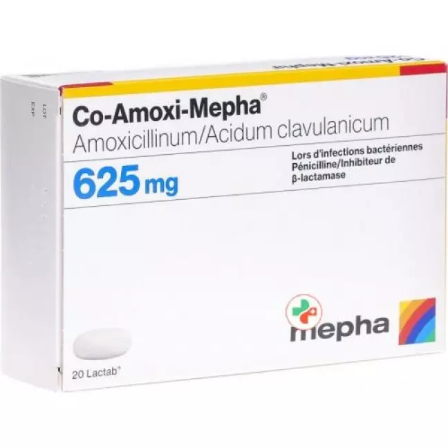 Ко-Амокси Мефа 625 мг 20 таблеток покрытых оболочкой
