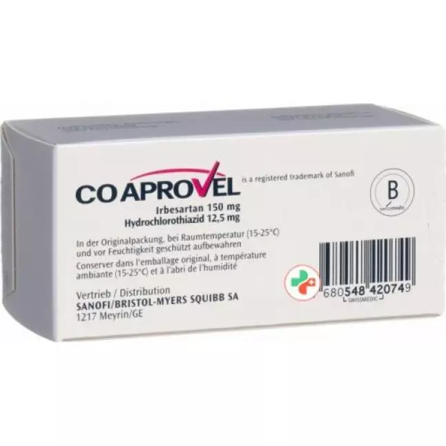 CoAprovel плівка таблетка 150/12,5 98 шт CoAprovel плівка таблетка 150/12,5 98 шт