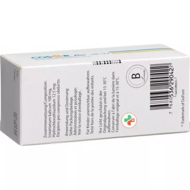 Cosaar Plus плівка таблетка 100/12,5 98 шт Cosaar Plus плівка таблетка 100/12,5 98 шт