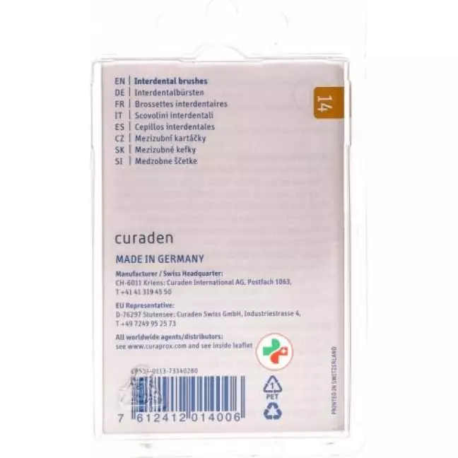Curaprox CPS 14 Regular міжзубна щітка помаранчева 5 шт Curaprox CPS 14 Regular міжзубна щітка помаранчева 5 шт