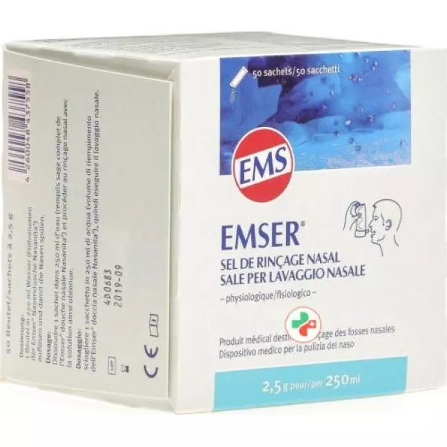 Сіль Emser для полоскання носа 50 пакетиків 2,5 гр