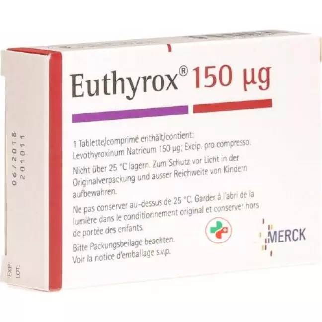 Еутірокс 150 таблетки 150 мкг 100 шт Еутірокс 150 таблетки 150 мкг 100 шт