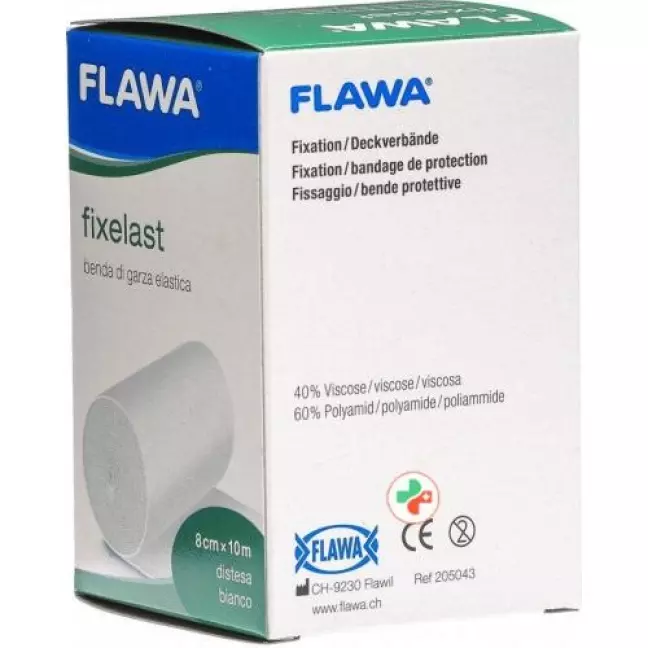 Пов'язка марлева FLAWA FIXELAST 10мx8см біла коробка Пов'язка марлева FLAWA FIXELAST 10мx8см біла коробка