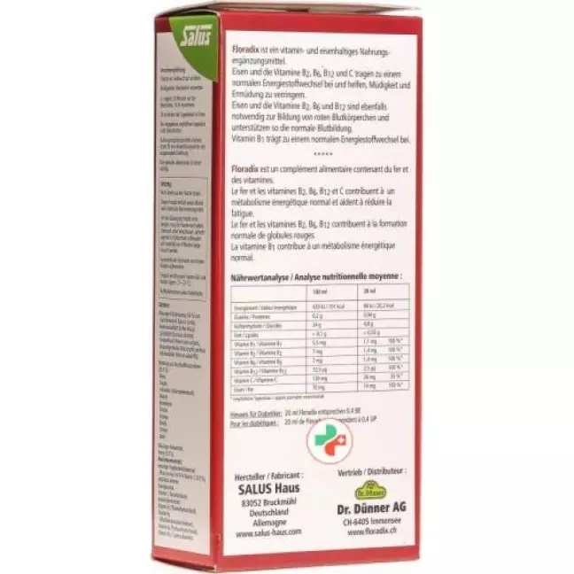 Floradix Iron + Vitamins Juice Fl 250 мл Floradix Iron + Vitamins Juice Fl 250 мл