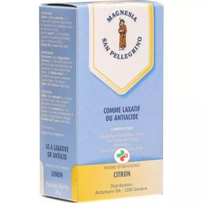Magnesia San Pellegrino Effervescent Plv лимон 125 г Magnesia San Pellegrino Effervescent Plv лимон 125 г