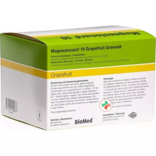 Magnesiocard 10 mmol Grapefruit 50 X 5 g Granulat Magnesiocard 10 mmol Grapefruit 50 X 5 g Granulat