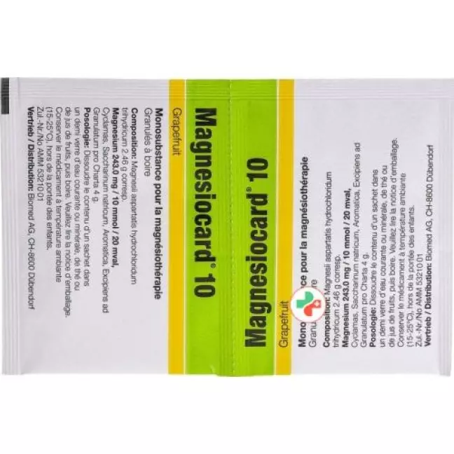Magnesiocard 10 mmol Grapefruit 50 X 5 g Granulat Magnesiocard 10 mmol Grapefruit 50 X 5 g Granulat