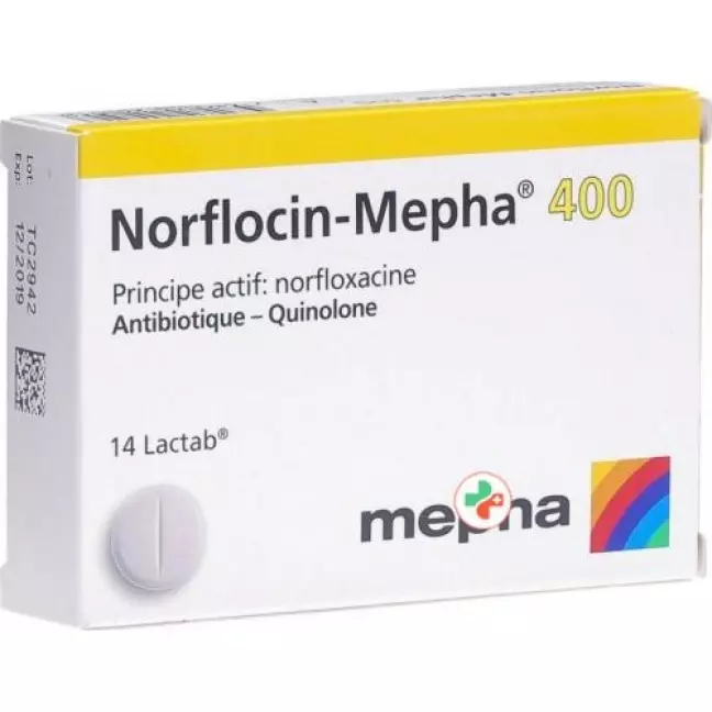 Норфлоцин-Мефа Лактаб 400 мг 14 шт Норфлоцин-Мефа Лактаб 400 мг 14 шт