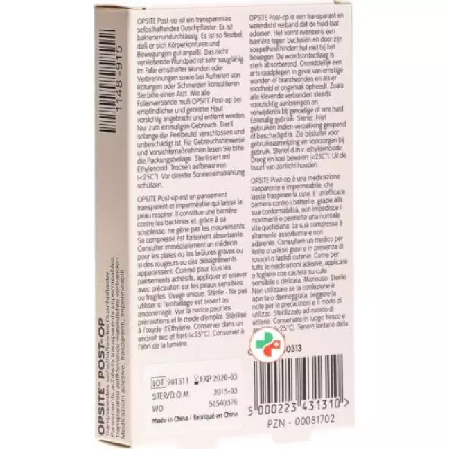 Opsite Post OP Folienverband 6.5x5см 1 штука Opsite Post OP Folienverband 6.5x5см 1 штука