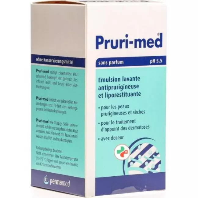 Pruri-med Емульсія для вмивання, що знімає свербіж і зволожує шкіру с Pruri-med Емульсія для вмивання, що знімає свербіж і зволожує шкіру с