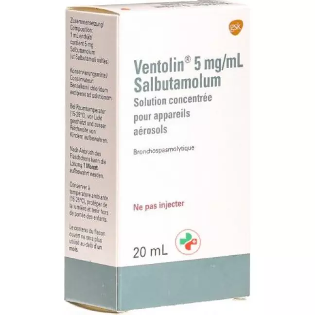 Ventolin Inhal Lös 0,5% 20 мл Ventolin Inhal Lös 0,5% 20 мл