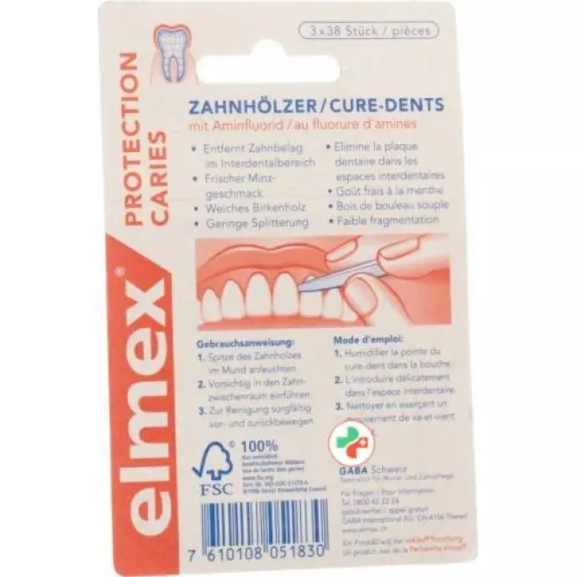 зубочистки elmex 3 х 38 шт зубочистки elmex 3 х 38 шт