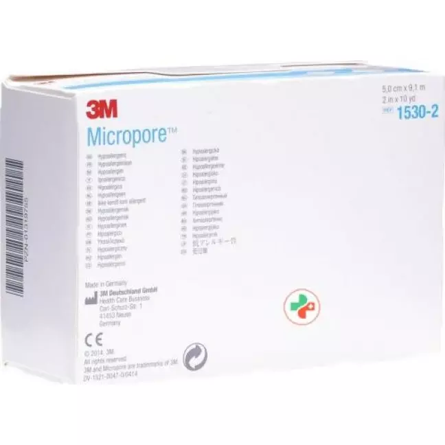 Пластир 3M Micropore рулонний без дозатора 50ммx9,14м білий 6 шт