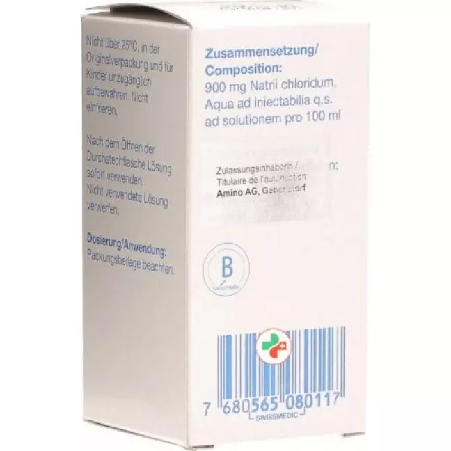 NaCl Amino Inj Lös 0,9% 100 мл у флаконах NaCl Amino Inj Lös 0,9% 100 мл у флаконах