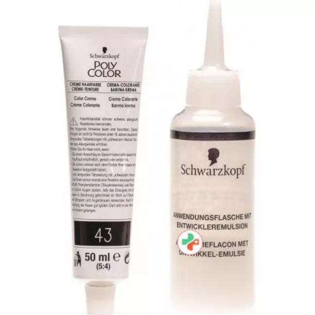 Polycolor крем цвет волос 43 Dunkelbraun 90мл Polycolor крем цвет волос 43 Dunkelbraun 90мл