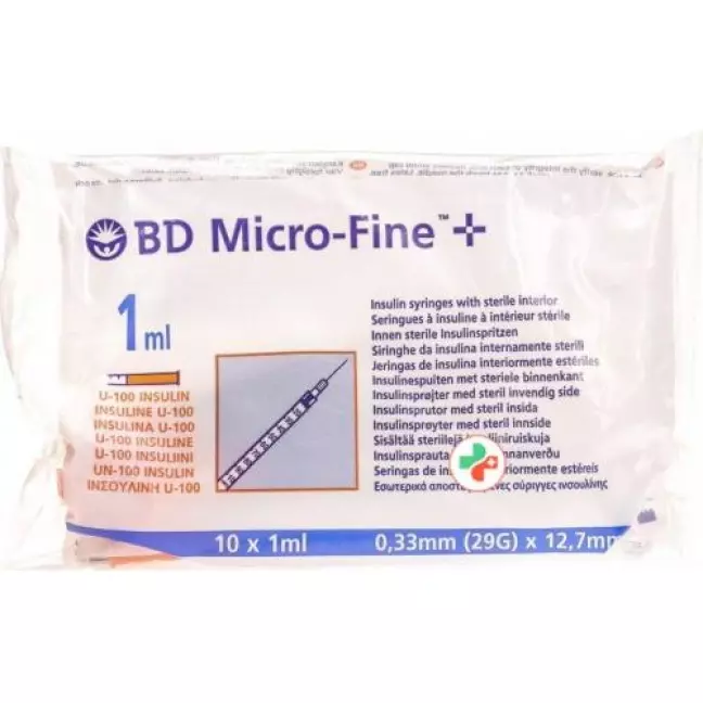 BD Micro-Fine+ U100 інсуліновий шприц 12,7x0,33 100x1 мл