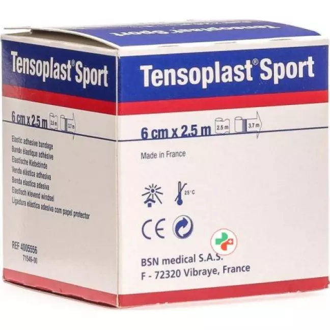 Tensoplast Sport эластичный бинт 6см x 2.5м Tensoplast Sport эластичный бинт 6см x 2.5м