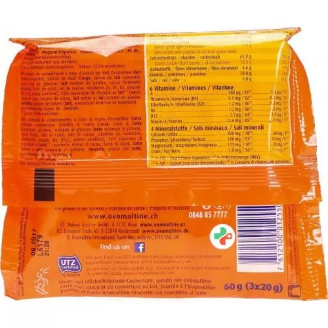Choc Ovo bar Flow Pack 3 х 20 г Choc Ovo bar Flow Pack 3 х 20 г