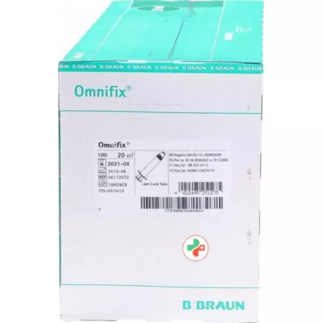 Шприц OMNIFIX 20 мл Luer Lock без латексу 100 шт.
