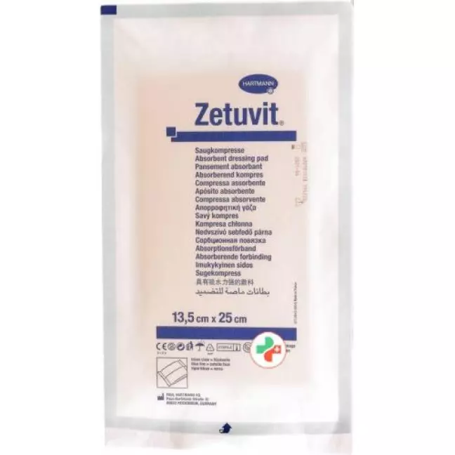 Пов&#39;язка абсорбційна Zetuvit 13,5х25 см стерильна 10 шт