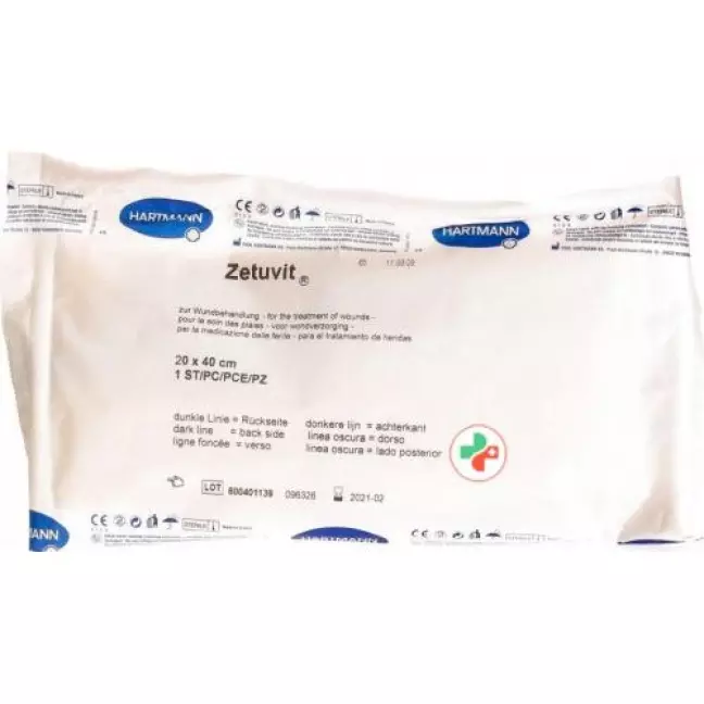 Пов&#39;язка розсмоктуюча Zetuvit 20х40см стерильна 5 шт