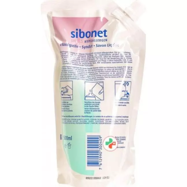 Мило рідке Sibonet Refill рН 5,5 гіпоалергенне 500 мл