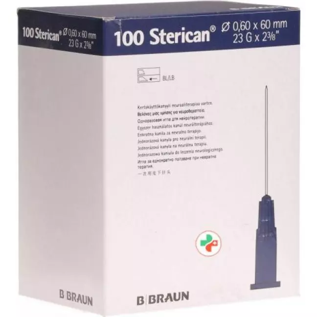 Голка STERICAN 23G 0,60x60мм синя Luer 100 шт
