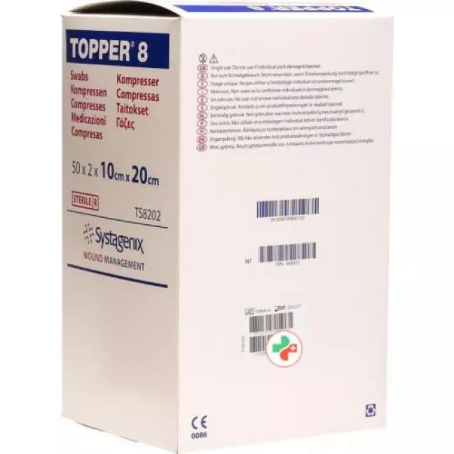 Topper 8 Einmal-Kompressen 10x20см стерильный 50 пакетиков a 2 штуки