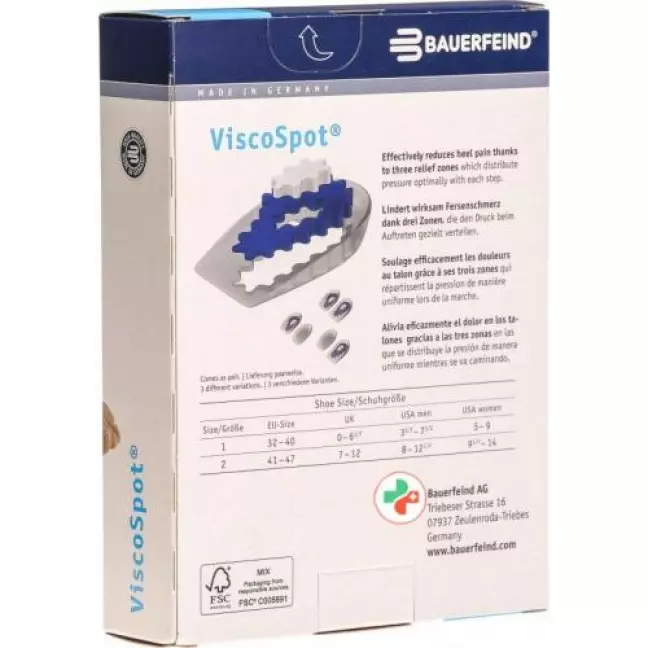 Подушечка під п’яту ViscoSpot розмір 2 права та ліва 1 пара