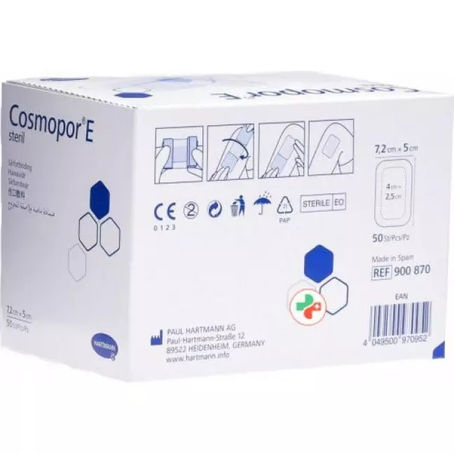 Перев&#39;язка Cosmopor E швидка 7,2 см х 5 см стерильна 50 шт