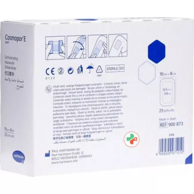 Cosmopor E Wundverband 10смx8см Sterile 25 штук Cosmopor E Wundverband 10смx8см Sterile 25 штук