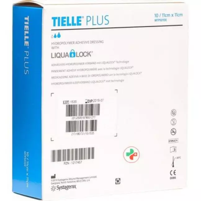 Let's Comfort Tielle Plus Hydropolymer-Verband 11x11см 10 пакети Let's Comfort Tielle Plus Hydropolymer-Verband 11x11см 10 пакети
