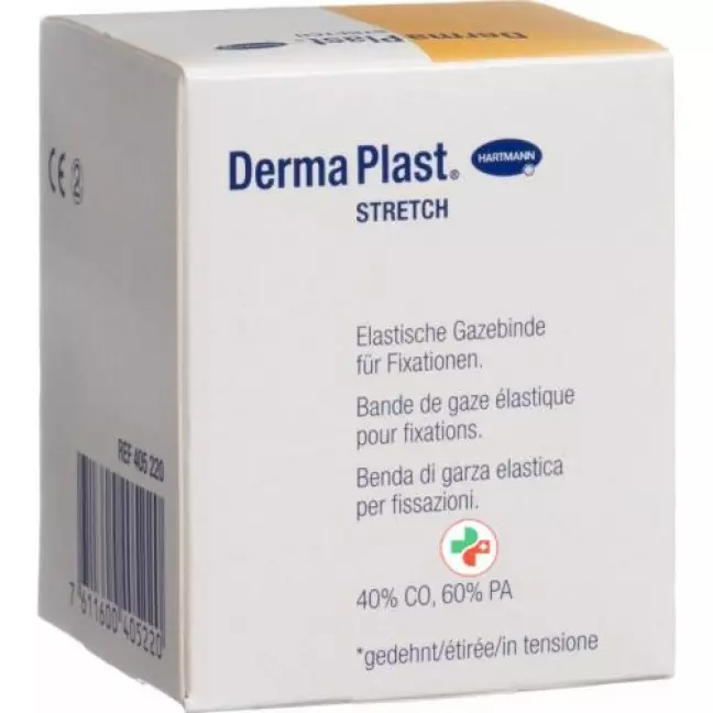 Бинт марлевий еластичний DermaPlast STRETCH 6смх10м білий Бинт марлевий еластичний DermaPlast STRETCH 6смх10м білий